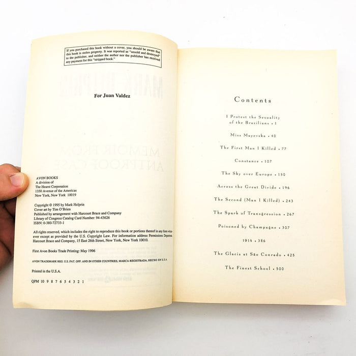 Memoir From Antproof Case SC Mark Helprin 1996 Coffee Addiction 1st Edition 7