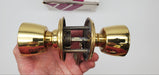 Falcon Door Knob Entry Lock Bright Brass US3 Beverly B 521 2-3/4in BS NOS 3
