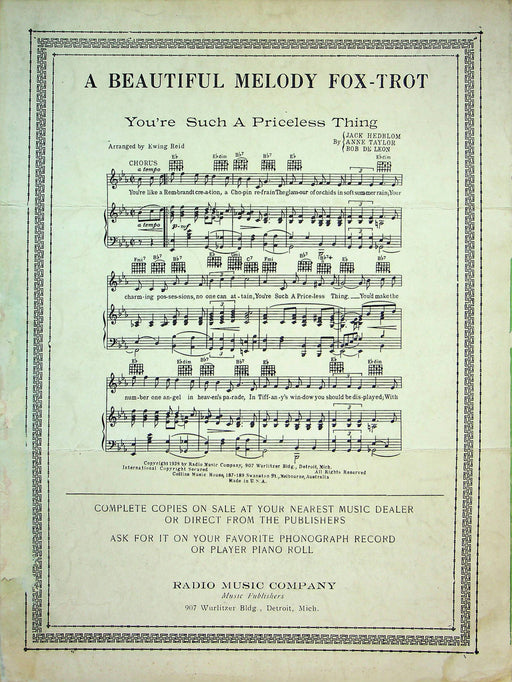 Pardon My Tears Sheet Music Louise Tripsas Piano Vocal Chords 1938 Ewing Reid 2