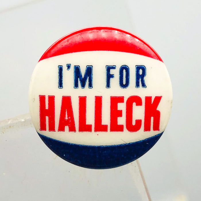 I'm For Halleck Button Pin .75" Indiana Politician Campaign Republican Charles 1