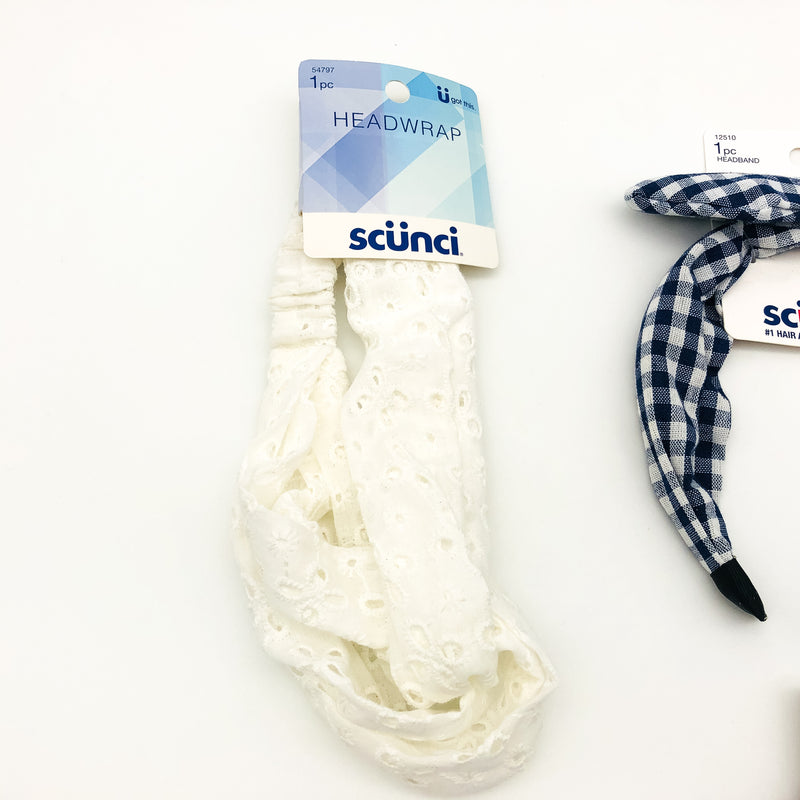 10-Piece Scunci Scrunchies Hair Ties Headbands Headwraps Light Summer Colors