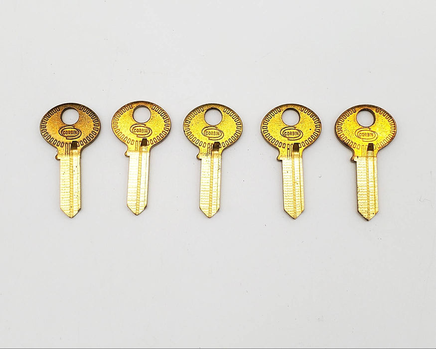 5x Corbin 8658CL VL Key Blanks Brass USA Made Vintage 5-5-16-120 NOS 3