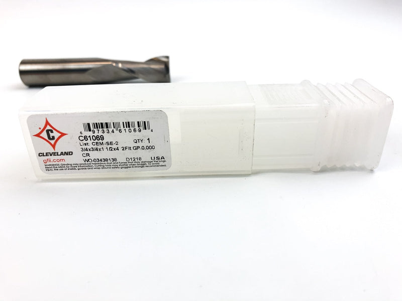 Cleveland C61069 Carbide Corner Radius End Mill 3/4"x3/4"x1 1/2" 2 Flute 1pc 3