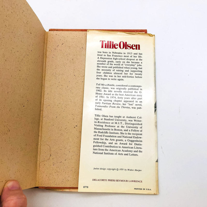 Silences Hardcover Tillie Olsen 1978 Women Studies Literature Discrimination 11