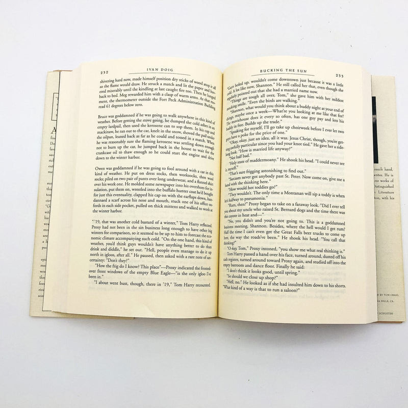 Bucking The Sun Hardcover Ivan Doig 1996 Western Murder Mystery 1st Edition 9