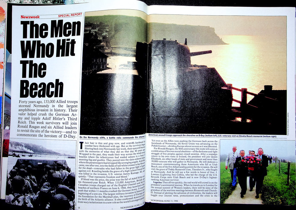 Newsweek Magazine June 11 1984 40 Years After Normandy WW2 Rememered Afghanistan