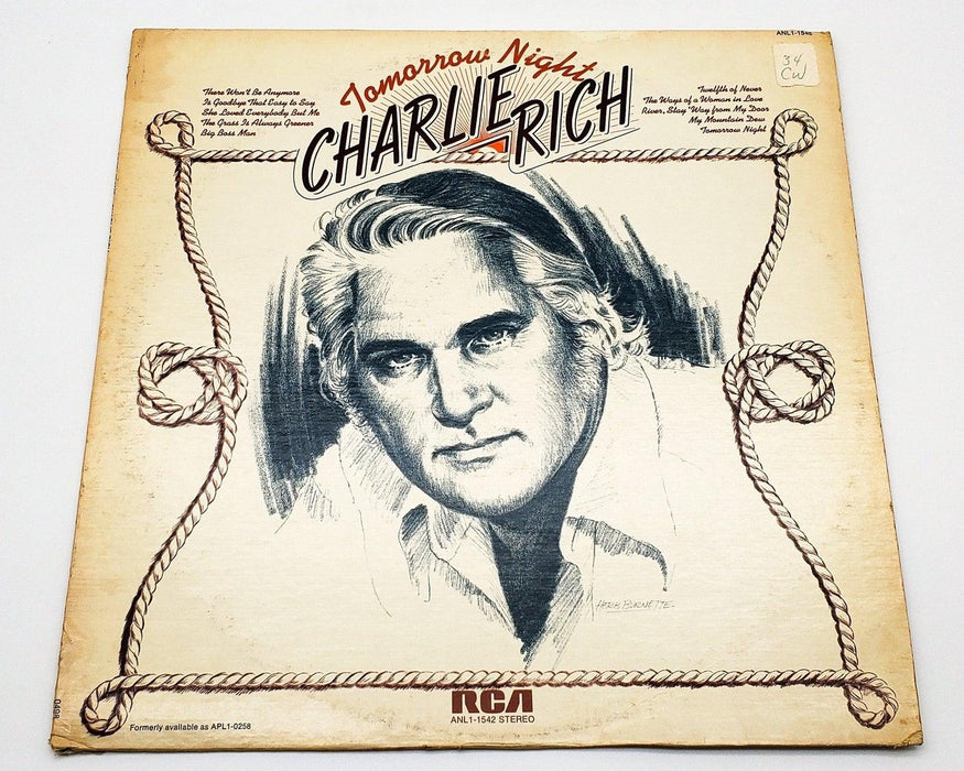 Charlie Rich Tomorrow Night 33 RPM LP Record RCA Victor 1973 1
