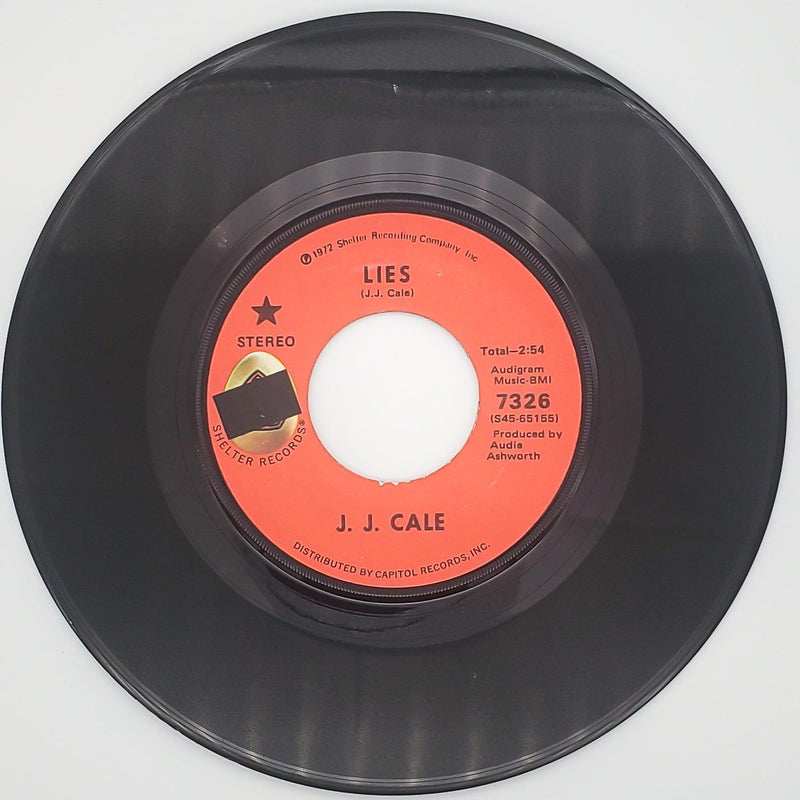 J.J. Cale Lies / Riding Home Record 45 RPM Single 7326 Shelter 1972 1