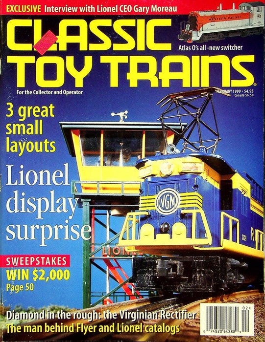 Classic Toy Trains Magazine February 1999 Vol 12 No 2 Lionel Display Surprise