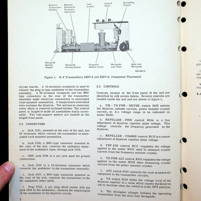 Collins RF Transmitter 552D-6 & 552F-6 Manual & Schematic