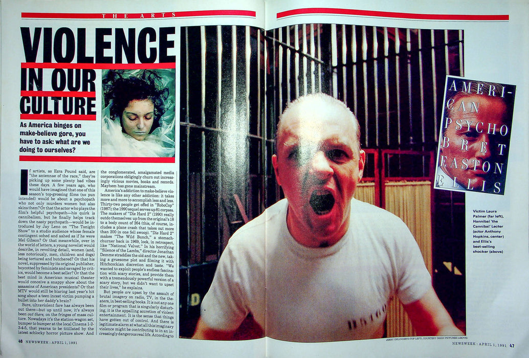 Newsweek Magazine April 1 1991 Silence Of The Lambs Anthony Hopkins Movie Debut