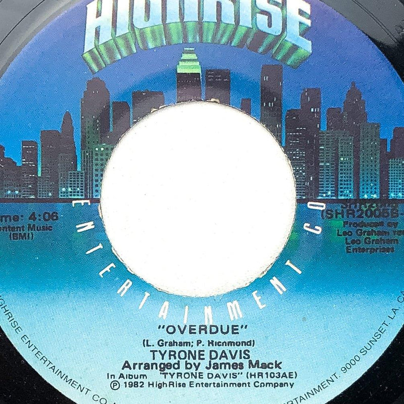 Tyrone Davis 45 RPM 7" Record Are You Serious / Overdue Highrise SHR2005 1