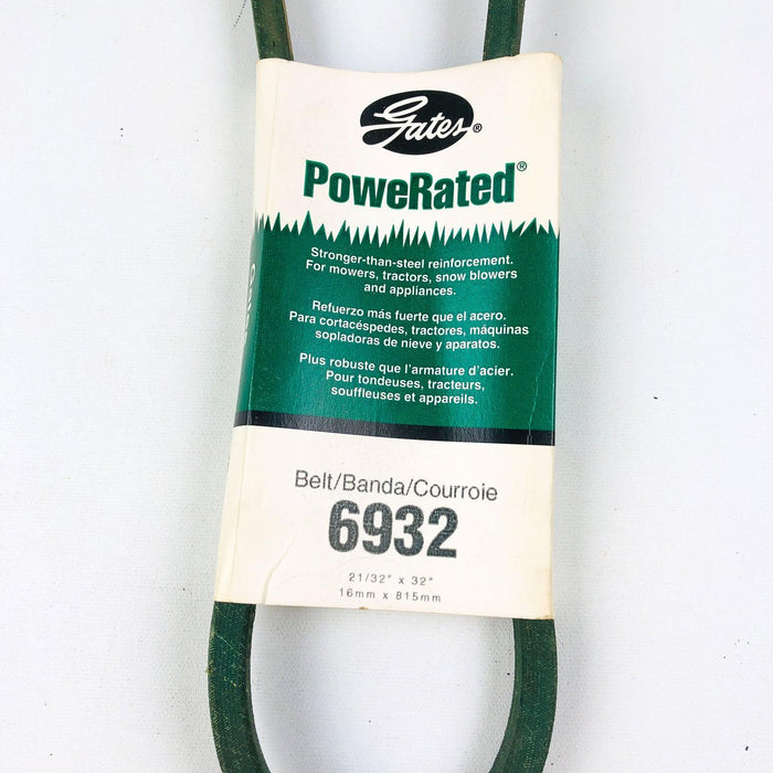 Gates Powerated 6932 21/32 x 32 Lawn Mower V Belt USA Made New Old Stock NOS