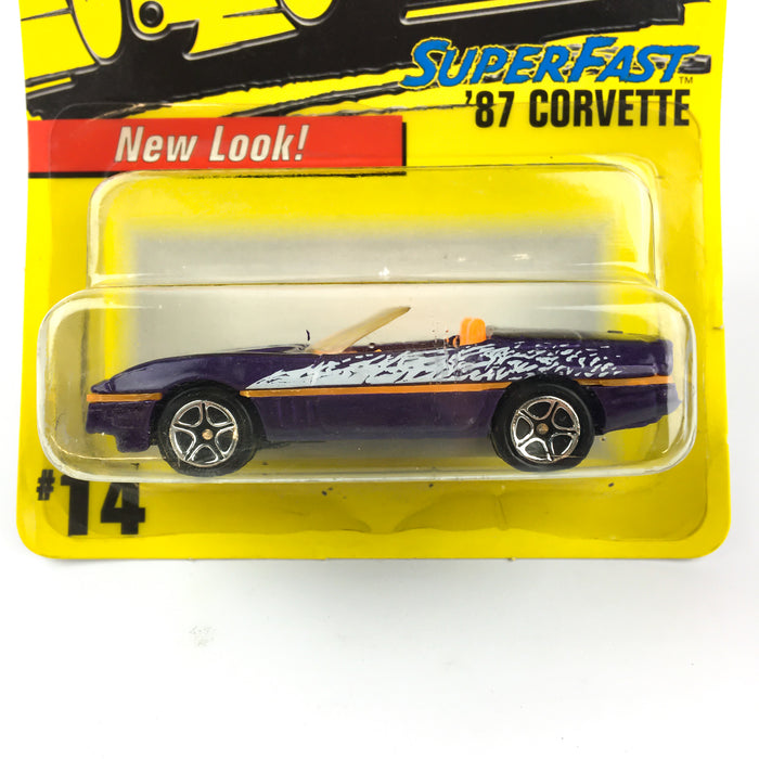 Matchbox 1996 Purple '87 Corvette Super Fast #14 of 75 1:64