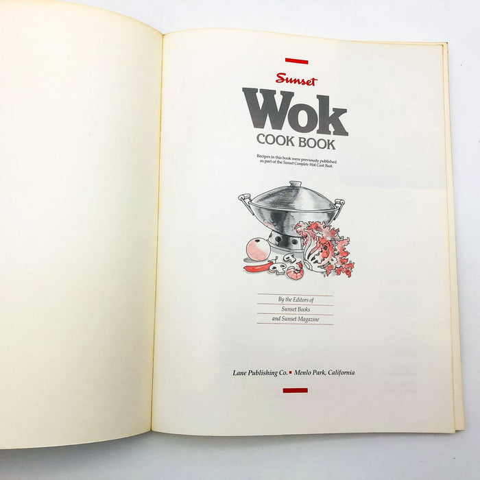 Wok Cook Book Paperback Sunset 1989 Stir Deep Frying Steaming Asian 1st Edition 6