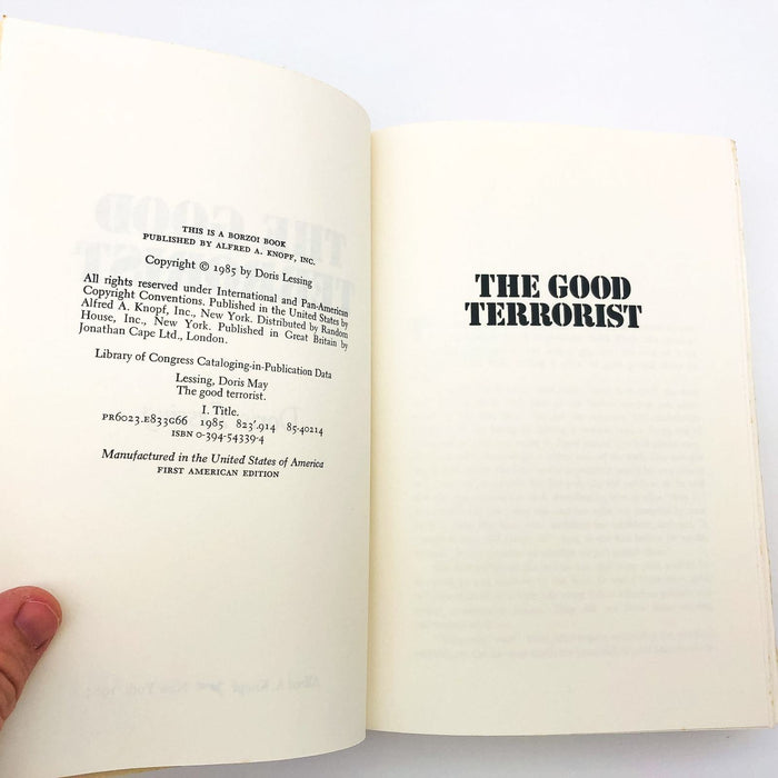 The Good Terrorist Hardcover Doris Lessing 1985 First American Edition London 8