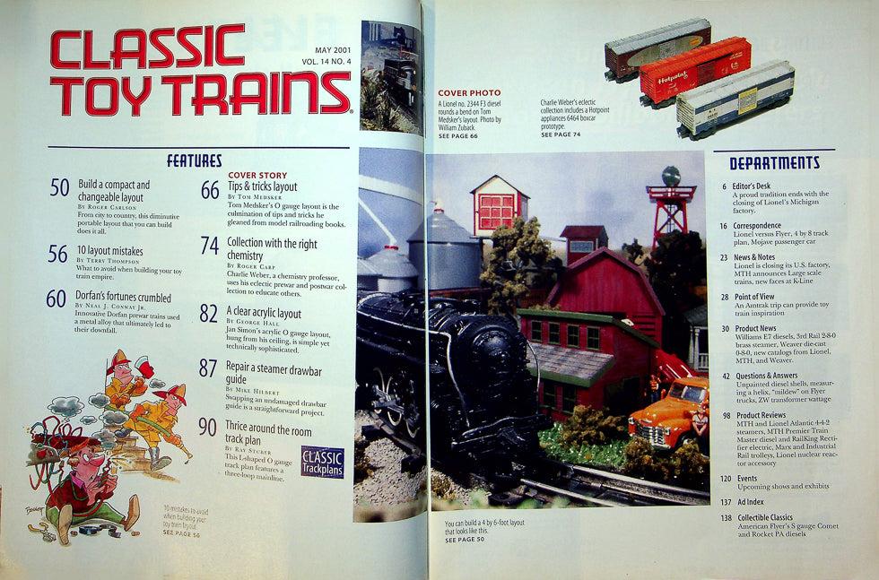 Classic Toy Trains Magazine May 2001 Vol 14 No 4 Lionel & MTH 4-4-2s Showdown