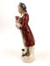 Occupied Japan English Man Holding Pink Rose Brown Long Coat Orion China 10" 4