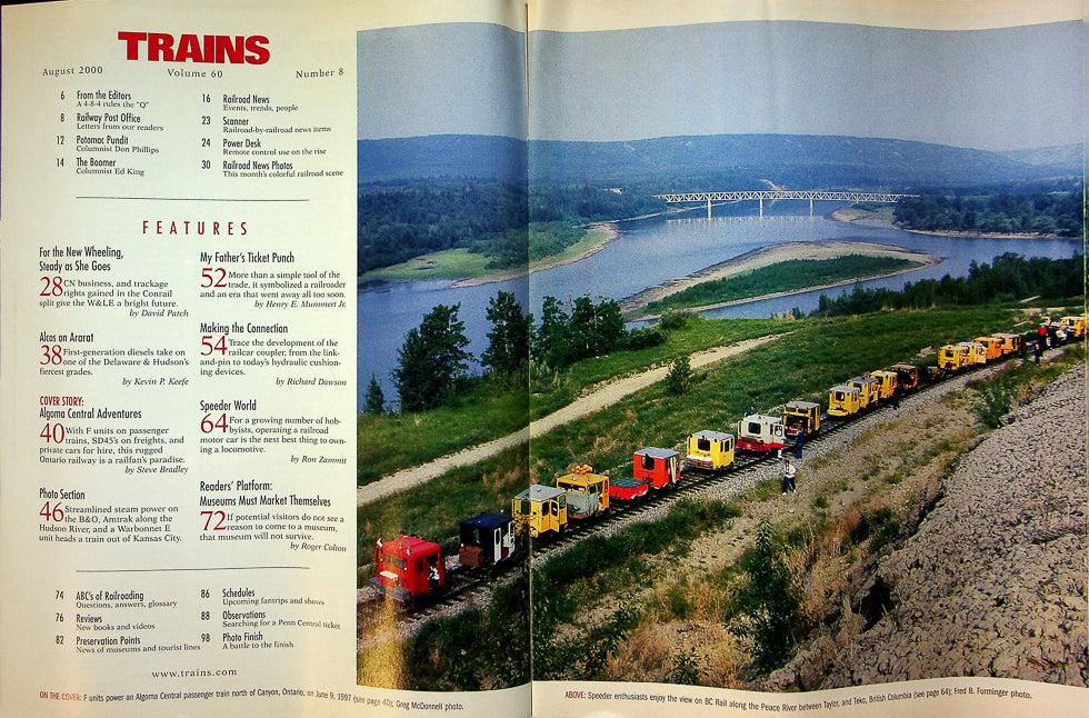 Trains Magazine August 2000 Vol 60 No 8 Railfan Paradise, Ontario Adventure