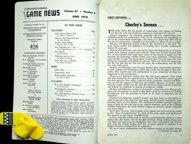 Pennsylvania Game News Magazine June 1970 Susquehannock Peat Moss Hitchhickers