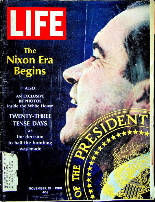 Life Magazine November 1968 President Richard Nixon Era Vietnam Bombing Ends