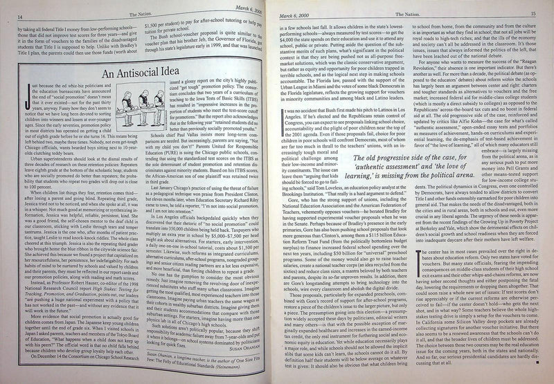The Nation Magazine March 6 2000 President Bush Death Trip Ralph Nader Run