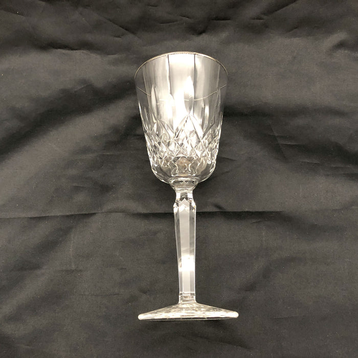 1ct Waterford Crystal Wine Goblet Lismore Pattern 8-3/8" Signed Signature Glass