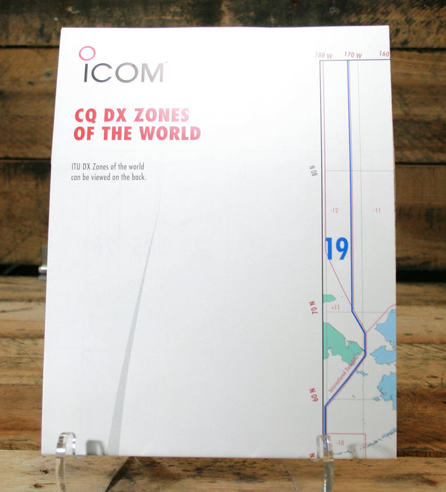 ICOM World Map & CQ DX Zones Of The World (2010)