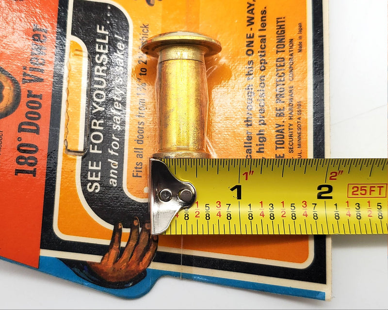 Peep Hole Door Viewer Polished Brass Made in Japan Vintage Ideal Security NOS
