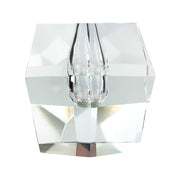 Faceted Crystal Orchid Bud Vase Geode Paperweight Mid Century Modern Art Glass 4