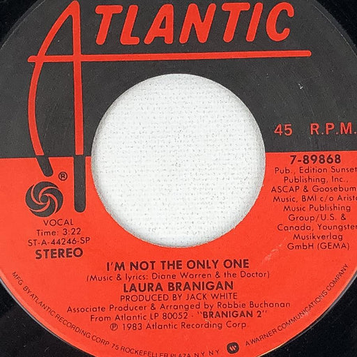 Laura Branigan 45 RPM Record I'm Not the Only One / Solitaire Atlantic 1983 1