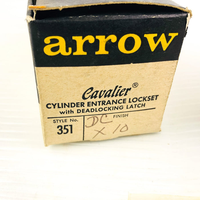 Arrow 351 Panic Proof Door Knob Lockset Keyed Cavalier DCx10 Cylinder Entrance 3