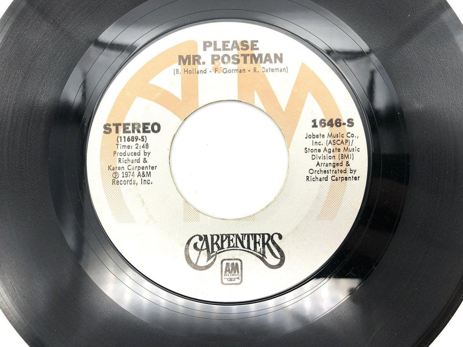 Carpenters Please Mr. Postman / The Masquerade Record 45 Single 1646-S A&M 1974 3