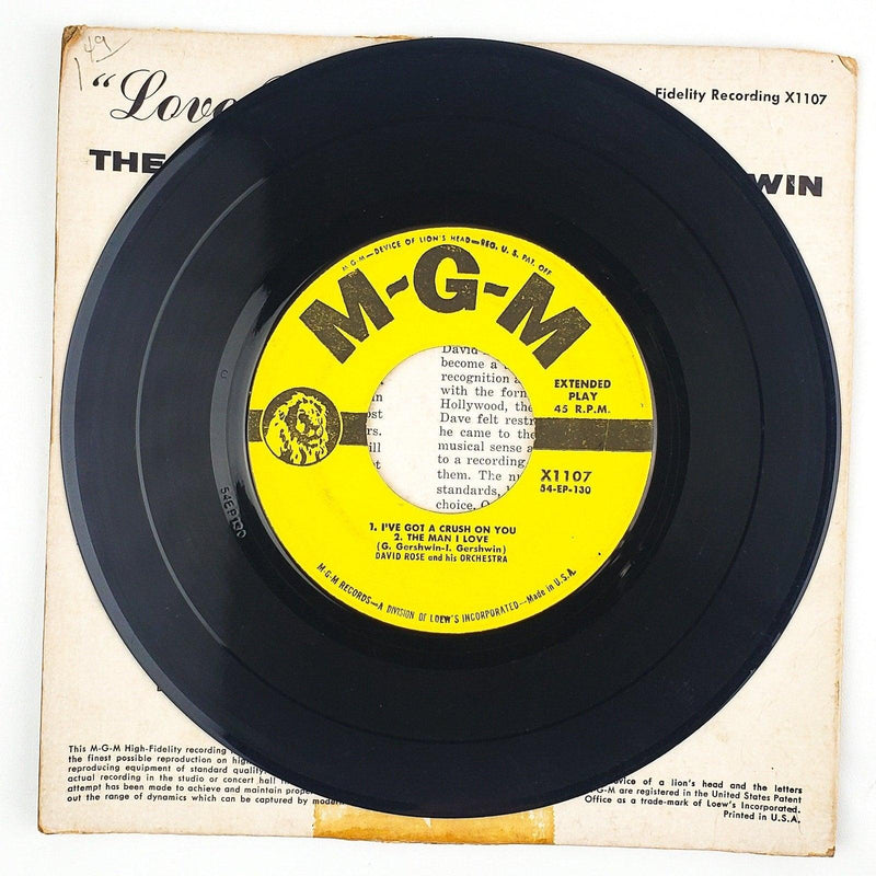 David Rose Love Walked In Music of George Gershwin Record 45 RPM EP X1107 MGM 3