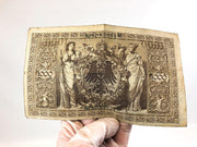 1000 & 100 Mark Reichsbanknote April 1910 Germany WWI Red Green Seals Lot of 3 7