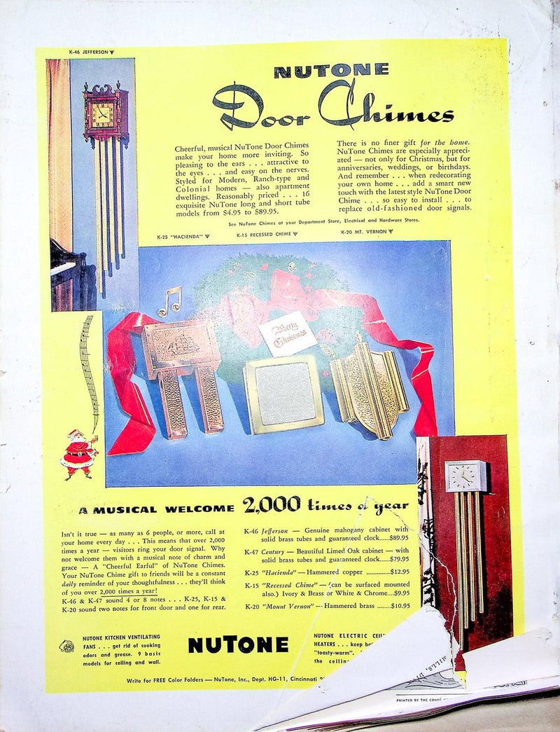 House & Garden Magazine November 1953 USMC Defense Bonds Ad Apartment Living