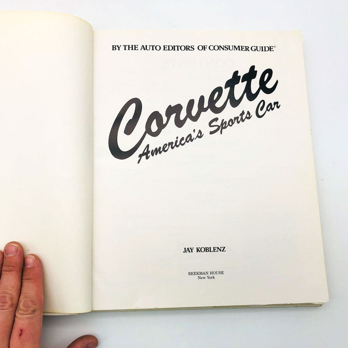 Corvette America's Sports Car Hardcover Jay Koblenz 1984 1st Edition 8