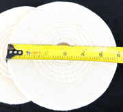 6" Buffing Polishing Wheel Buffer Pad 2pk 1" Arbor Cotton 50 Ply Spiral Sewn 4
