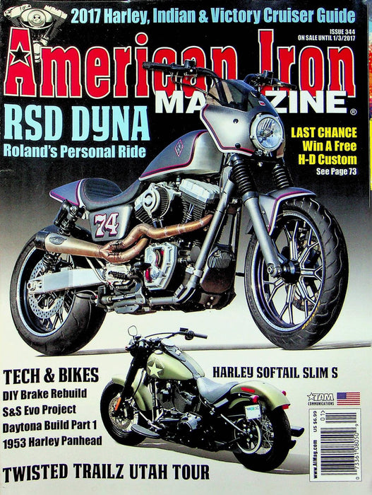 American Iron Motorcycle Magazine Jan # 344 2017 RSD Dyna Rolands Personal Ride