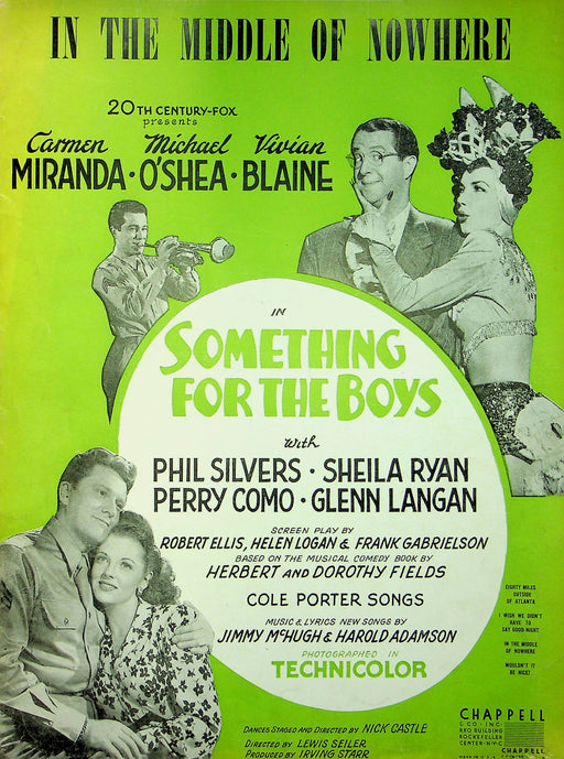 Something For The Boys Sheet Music In The Middle Of Nowhere 1944 Adamson McHugh 1