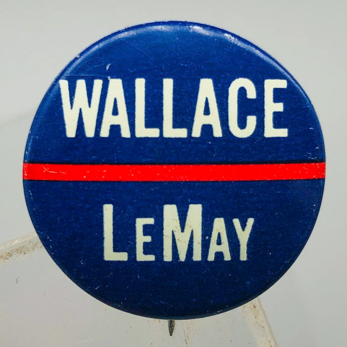 George Wallace Curtis LeMay Button Pin .875" Presidential Campaign Vintage 3