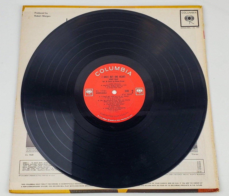 Jerry Vale I Have But One Heart Record LP CL 1797 Columbia 1962 5