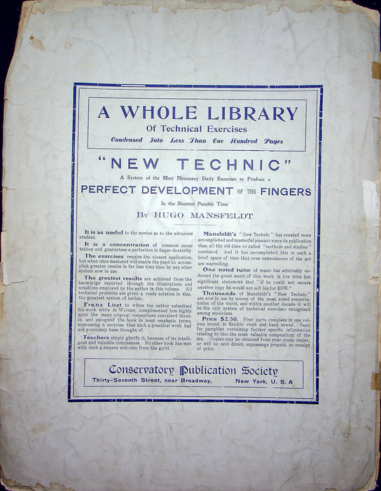 Sheet Music Fifth Nocturn J Leybach Conservatory Publication Society 1900s 3