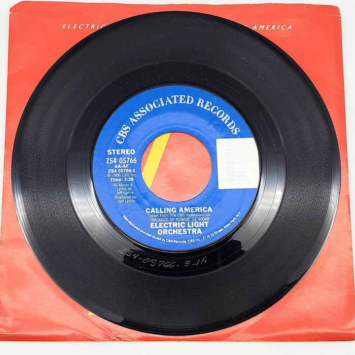 Electric Light Orchestra Calling America 45 RPM Single Record CBS 1986 ZS4 05766 3