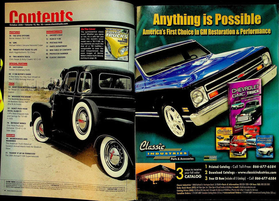 Classic Trucks Magazine October 2006 Vol 15 # 10 F-100 SuperIssue