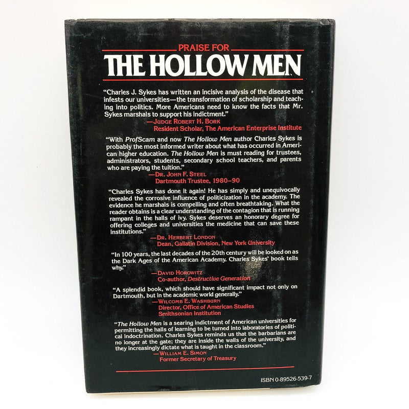 The Hollow Men Politics Corruption in Higher Education HC Charles J Sykes 1990 2