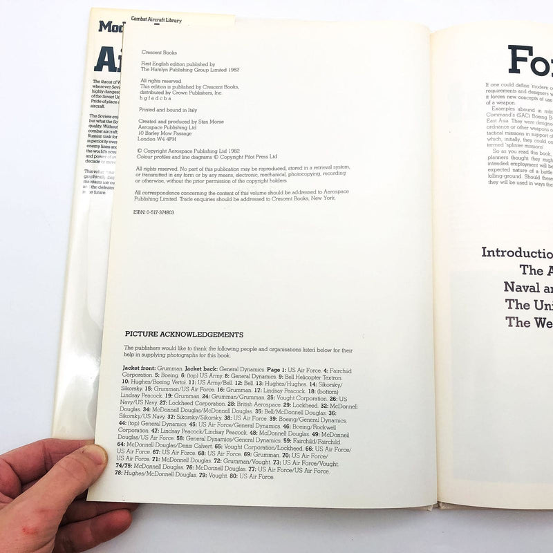 Modern American Combat Aircraft Hardcover David Anderton 1982 1st Edition 5