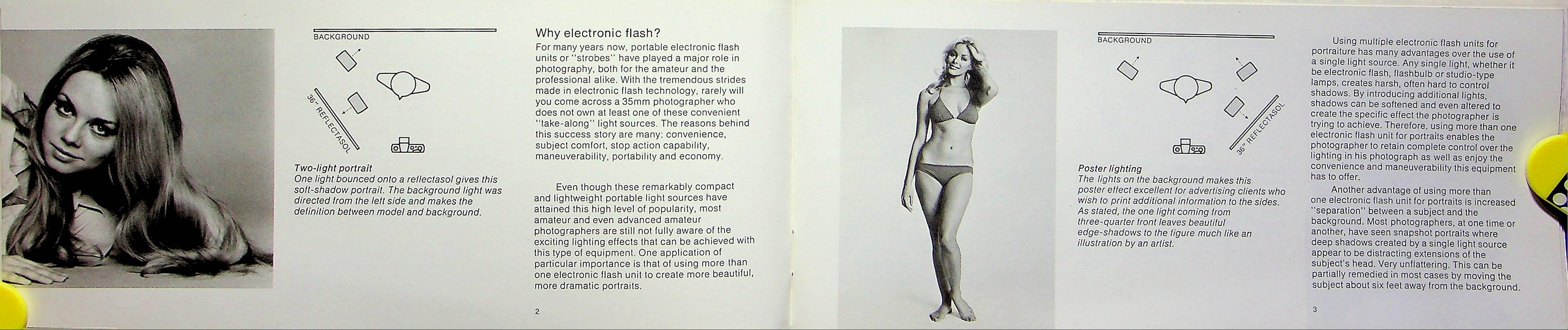 1976 Vivitar How To Use Multiple Flash Peter Gowland Brochure w/ Pretty Ladies