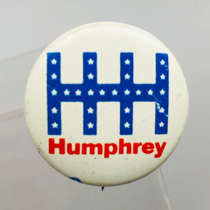 Hubert Horatio Humphrey HHH Stars Button Pin 1" Presidential Campaign Politics 1