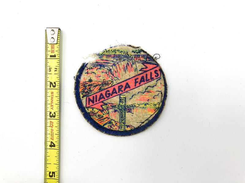 Vintage Niagara Falls Patch Sewn Felt Souvenir Ontario Canada Canadian
